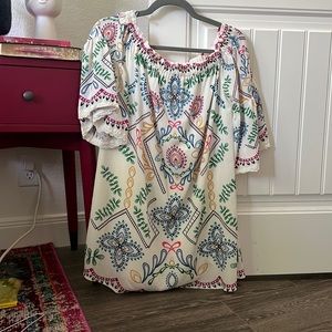 Strapless printed dress!!